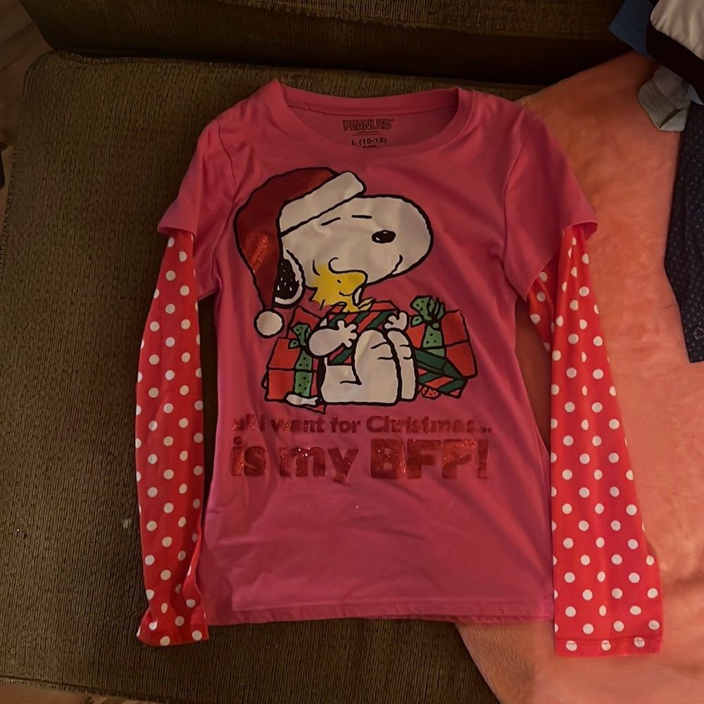 Pink peanuts long sleeve